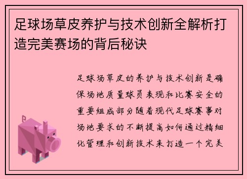 足球场草皮养护与技术创新全解析打造完美赛场的背后秘诀 足球场草皮养护与技术创新全解析打造完美赛场的背后秘诀
